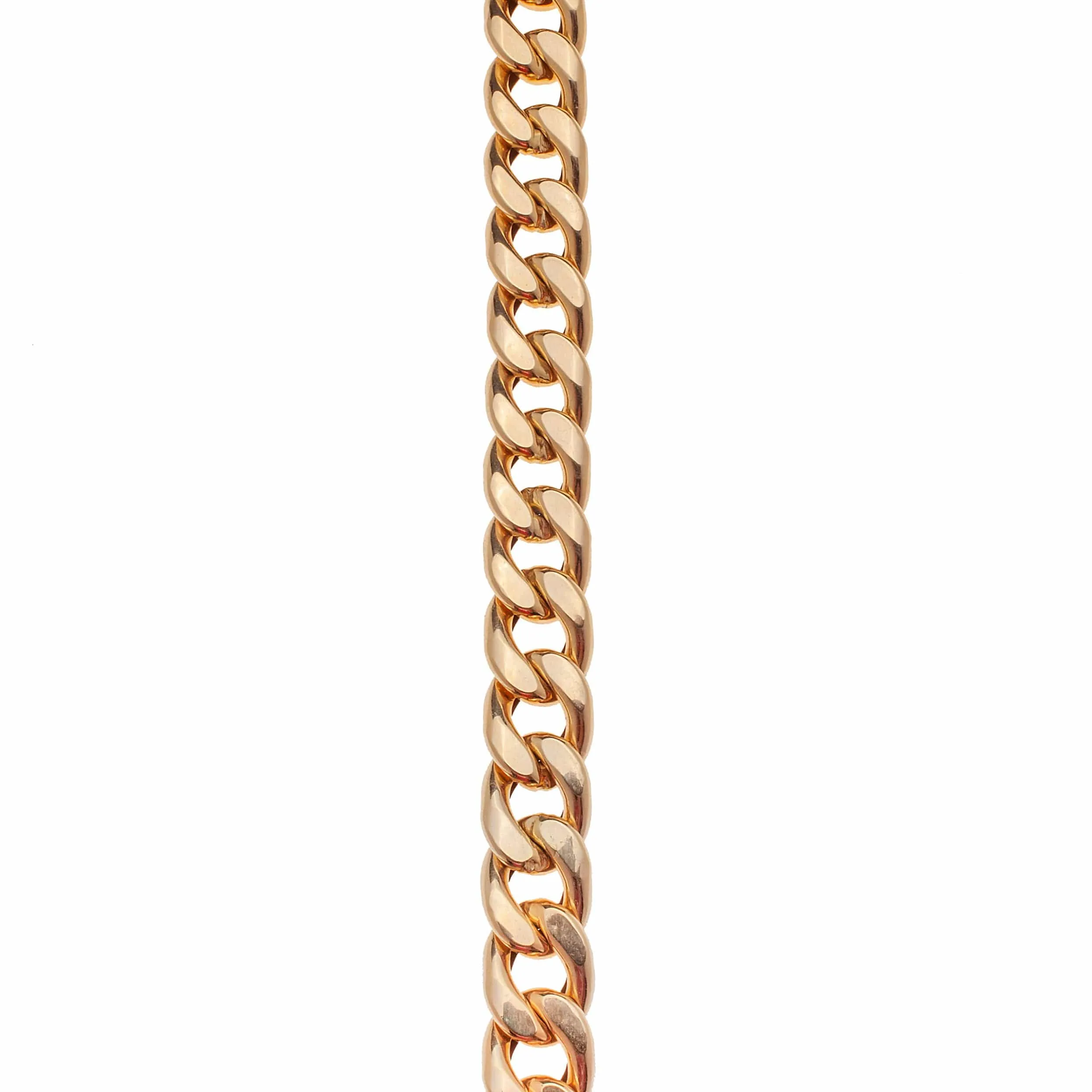 14K Gold Flat Cuban Link Necklace 6.5mm