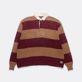 Brown Burgundy 5G Cotton Knit RUGGER Shirt