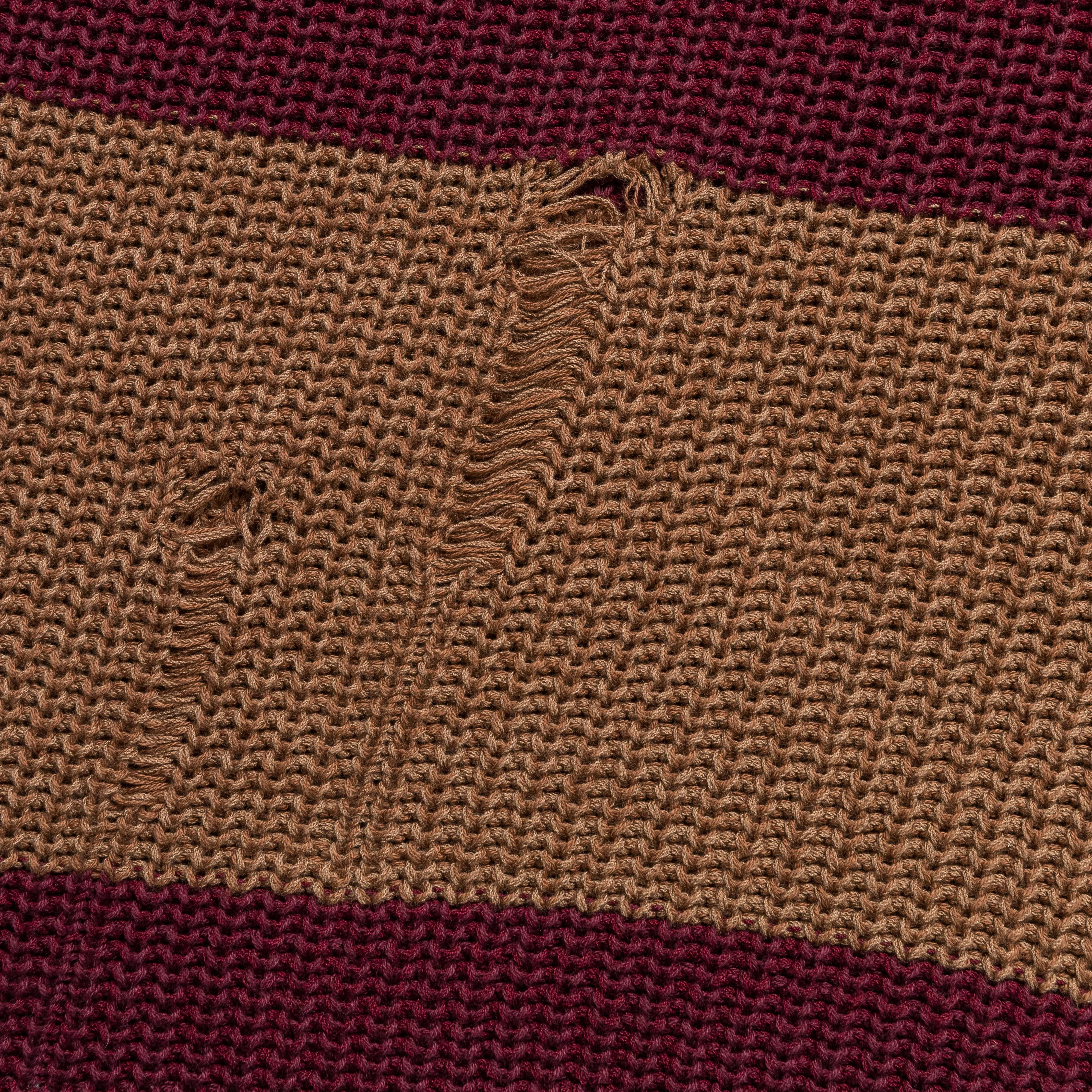 Brown Burgundy 5G Cotton Knit RUGGER Shirt