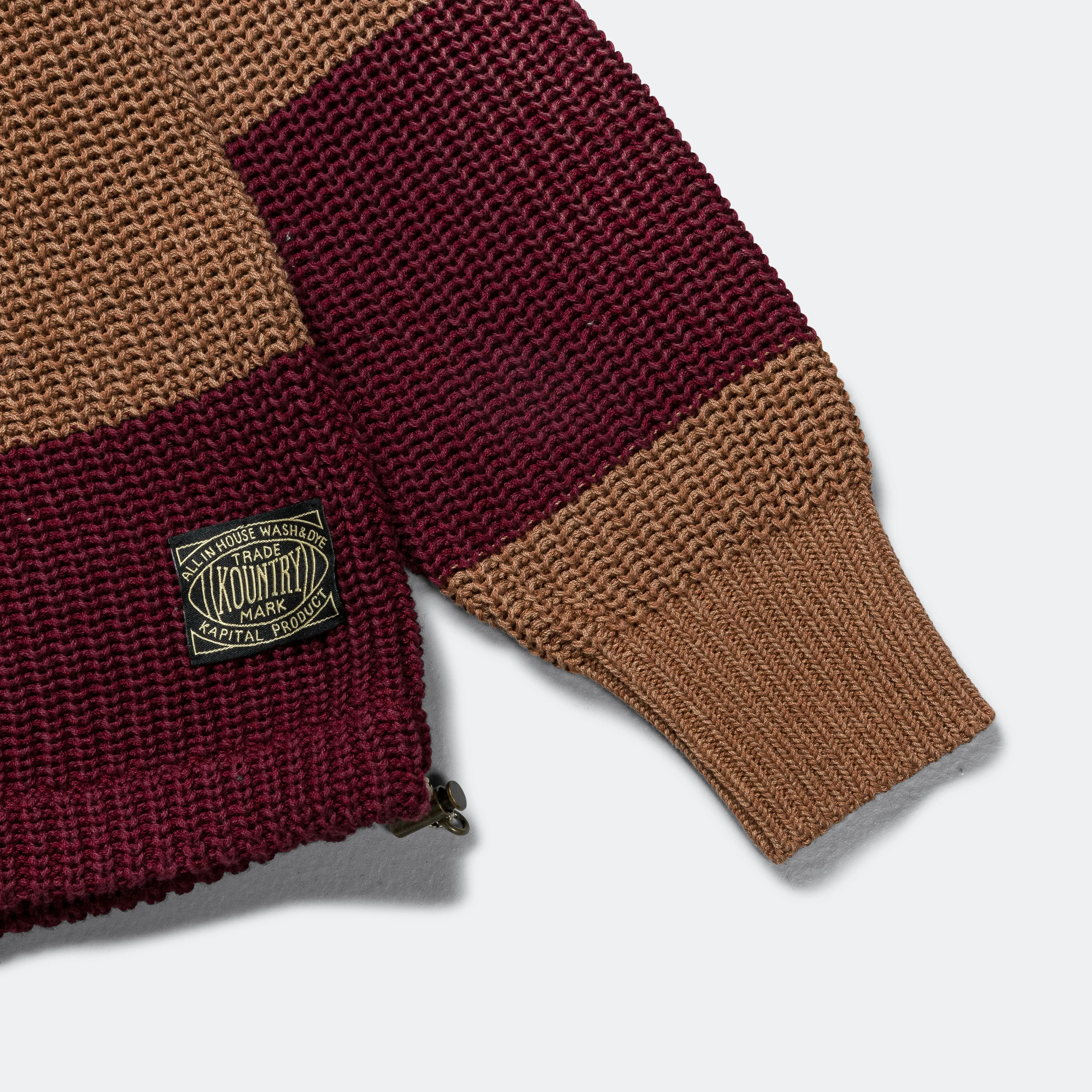 Brown Burgundy 5G Cotton Knit RUGGER Shirt