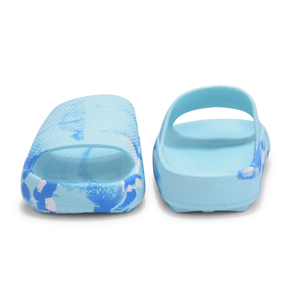 A-HA Casual Blue Slides For Women COMFYWALK5 By Liberty