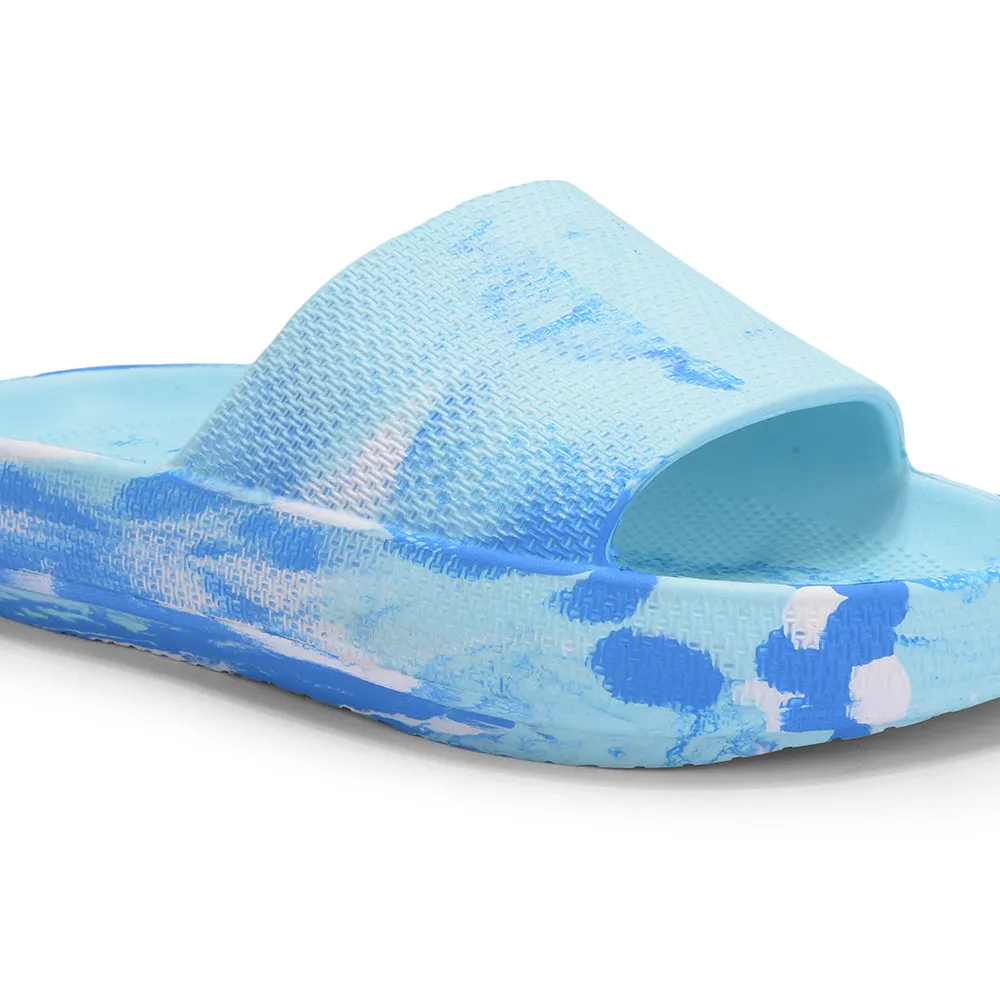 A-HA Casual Blue Slides For Women COMFYWALK5 By Liberty