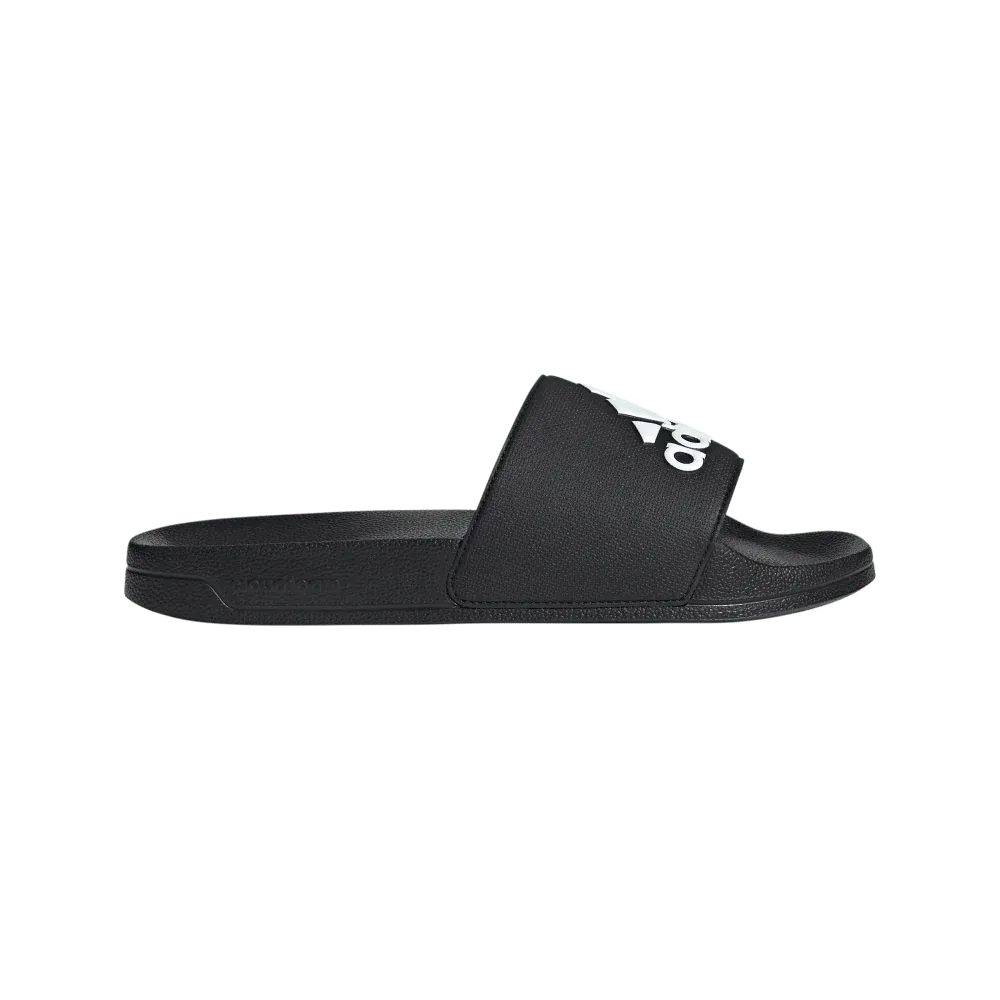 Men's Black and White Adidas Adilette Shower Slides