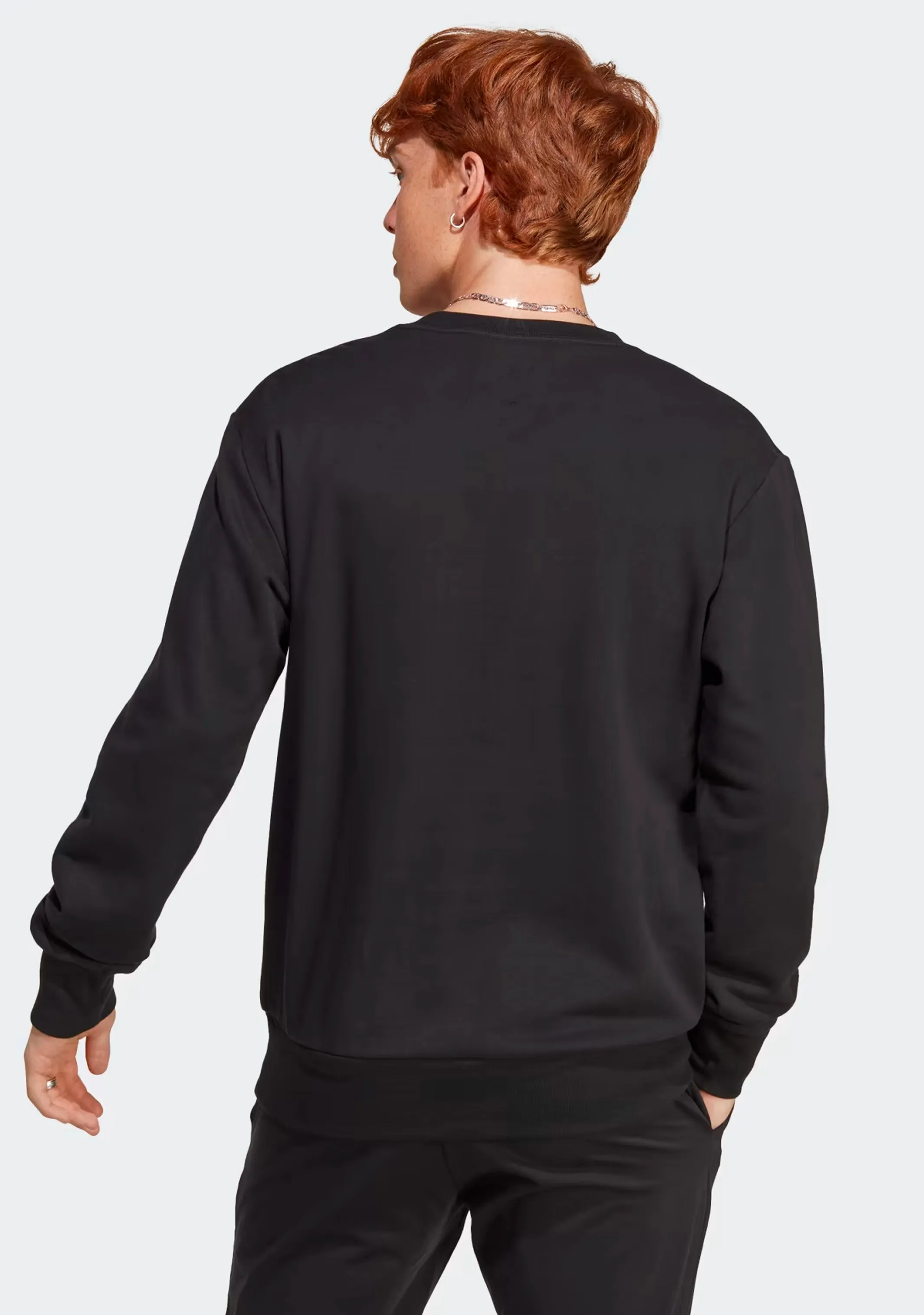 Adidas Big Logo Black Sweatshirt for Men - Style GK9076