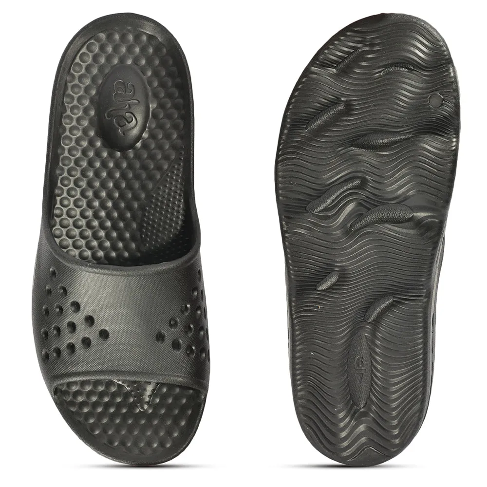 AHA (Black) Slides For Men RAMP By Liberty