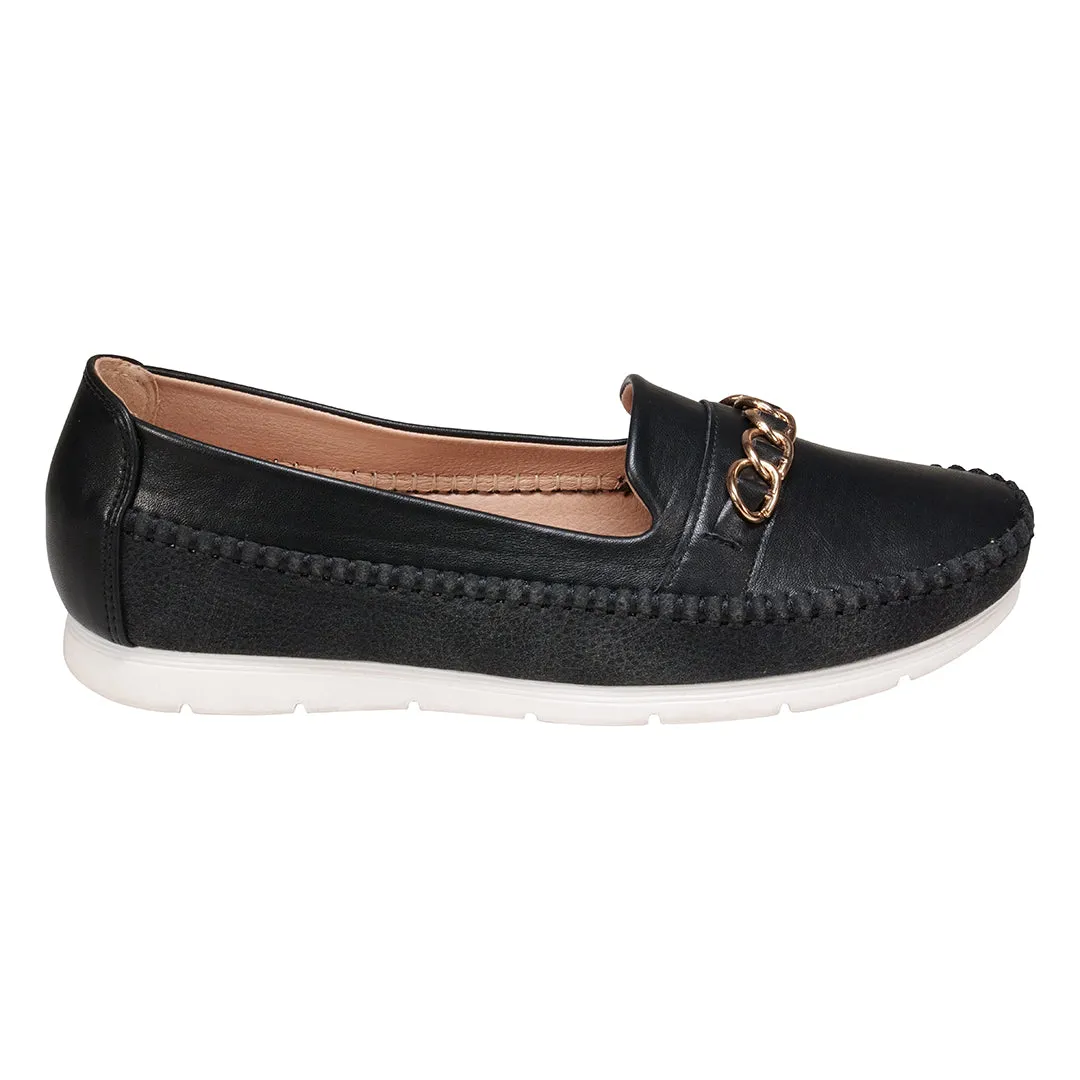 Aida Black Flat