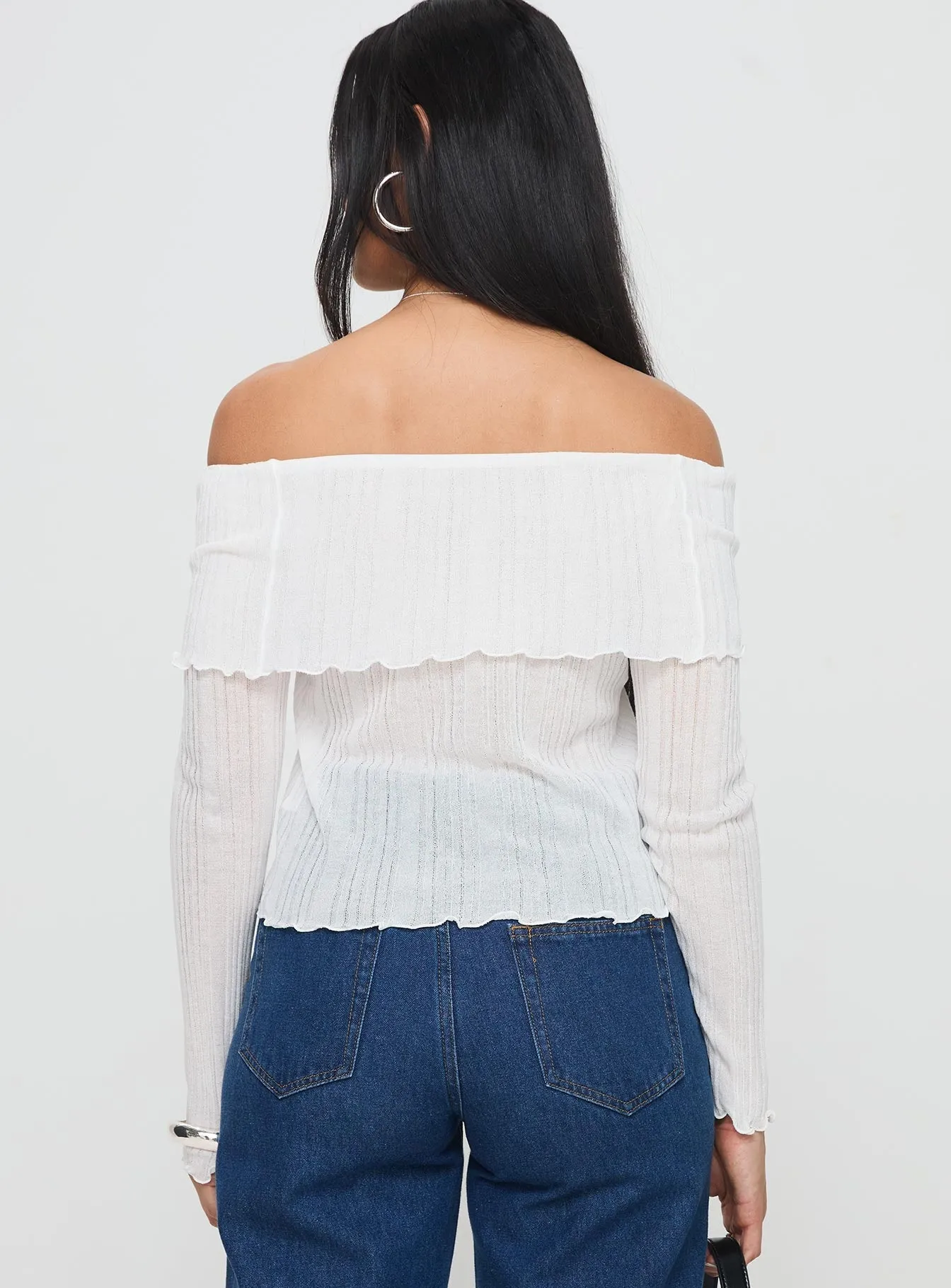 White Off Shoulder Top