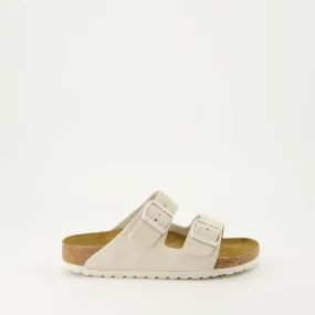 Arizona Suede Slides Beige