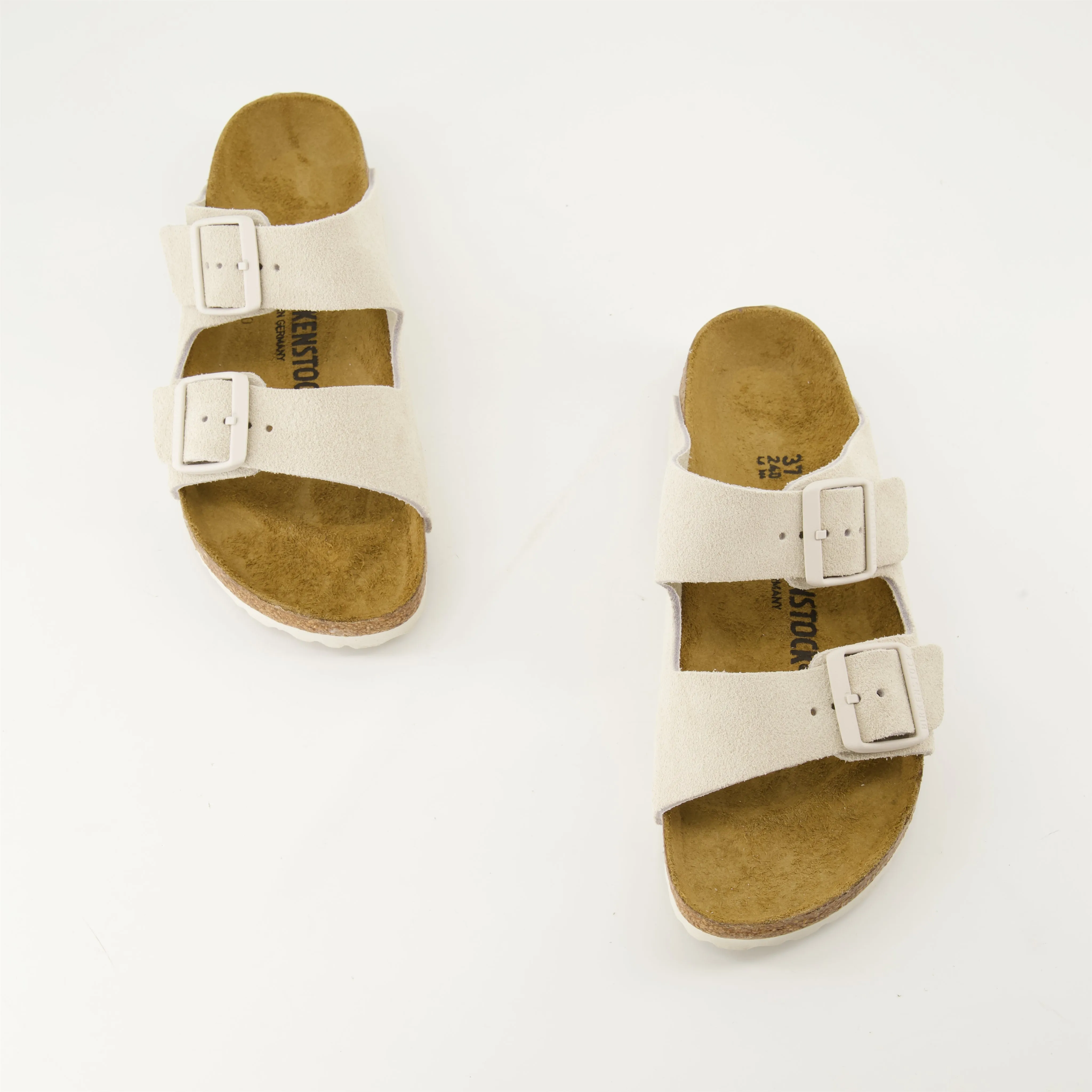 Arizona Suede Slides Beige