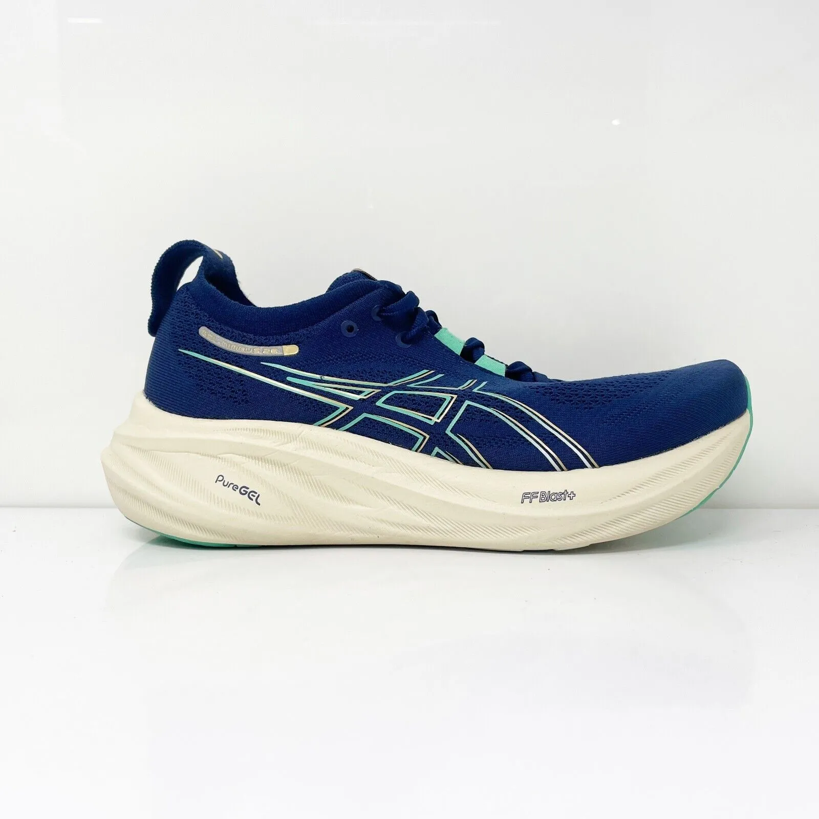 Asics Womens Gel Nimbus 26 1012B601 Blue Running Shoes Sneakers Size 8.5