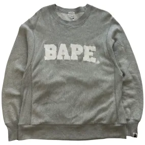 BAPE Grey Logo Crewneck Sweatshirt