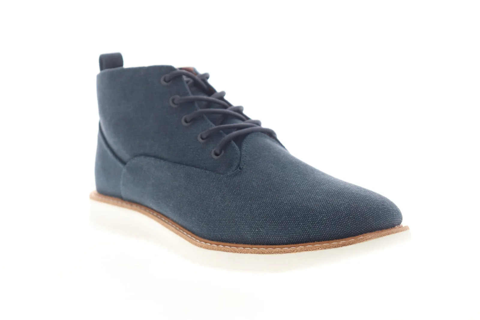 Ben Sherman Blue Canvas Mid Top Chukka Boots - BNMS19011