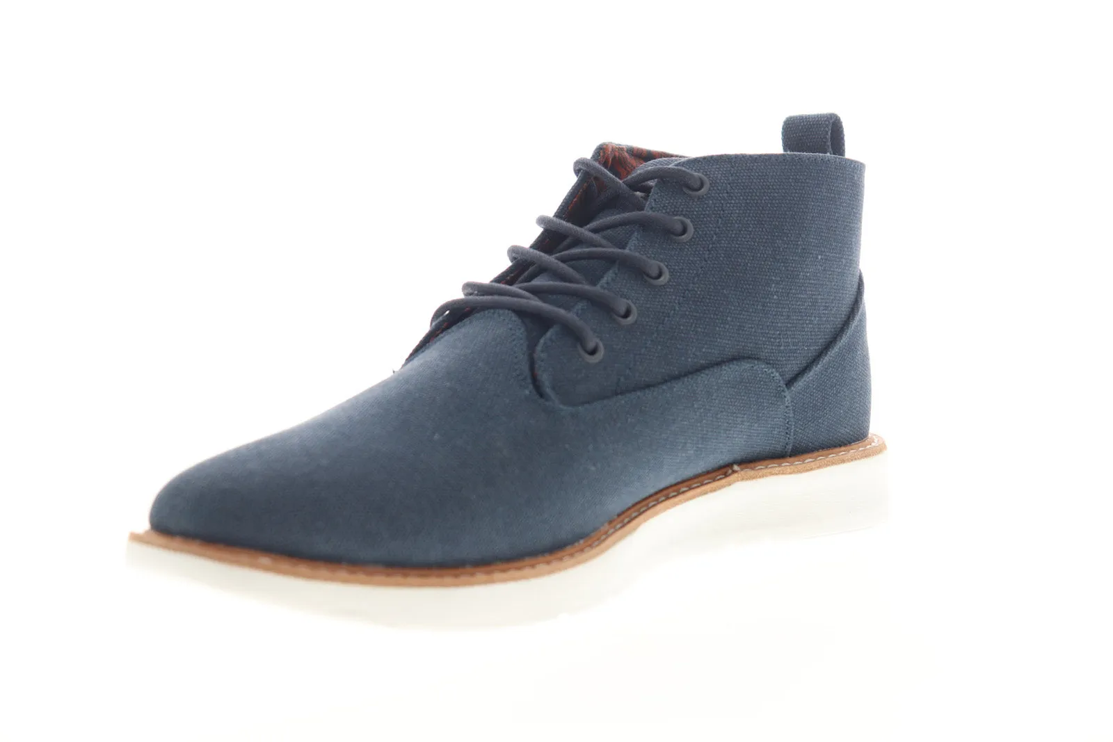 Ben Sherman Blue Canvas Mid Top Chukka Boots - BNMS19011