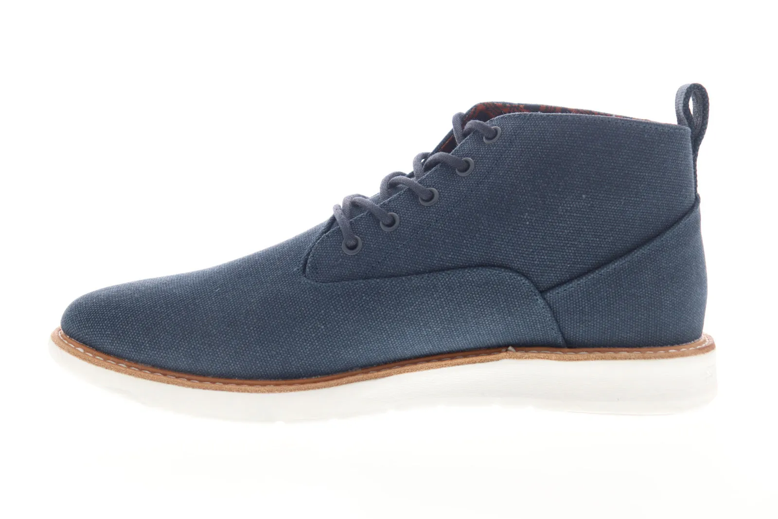 Ben Sherman Blue Canvas Mid Top Chukka Boots - BNMS19011