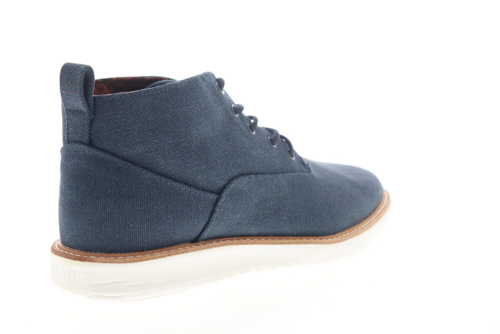 Ben Sherman Blue Canvas Mid Top Chukka Boots - BNMS19011