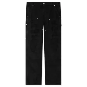 Black Distressed Carpenter Pants