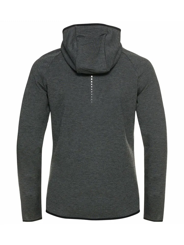 Black Melange Run Easy 365 Mid Layer Hood