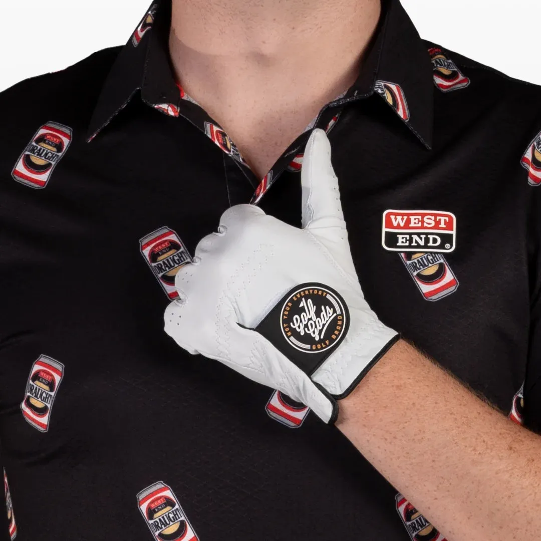 Black Performance Golf Polo by Red Tins - Cool Tech