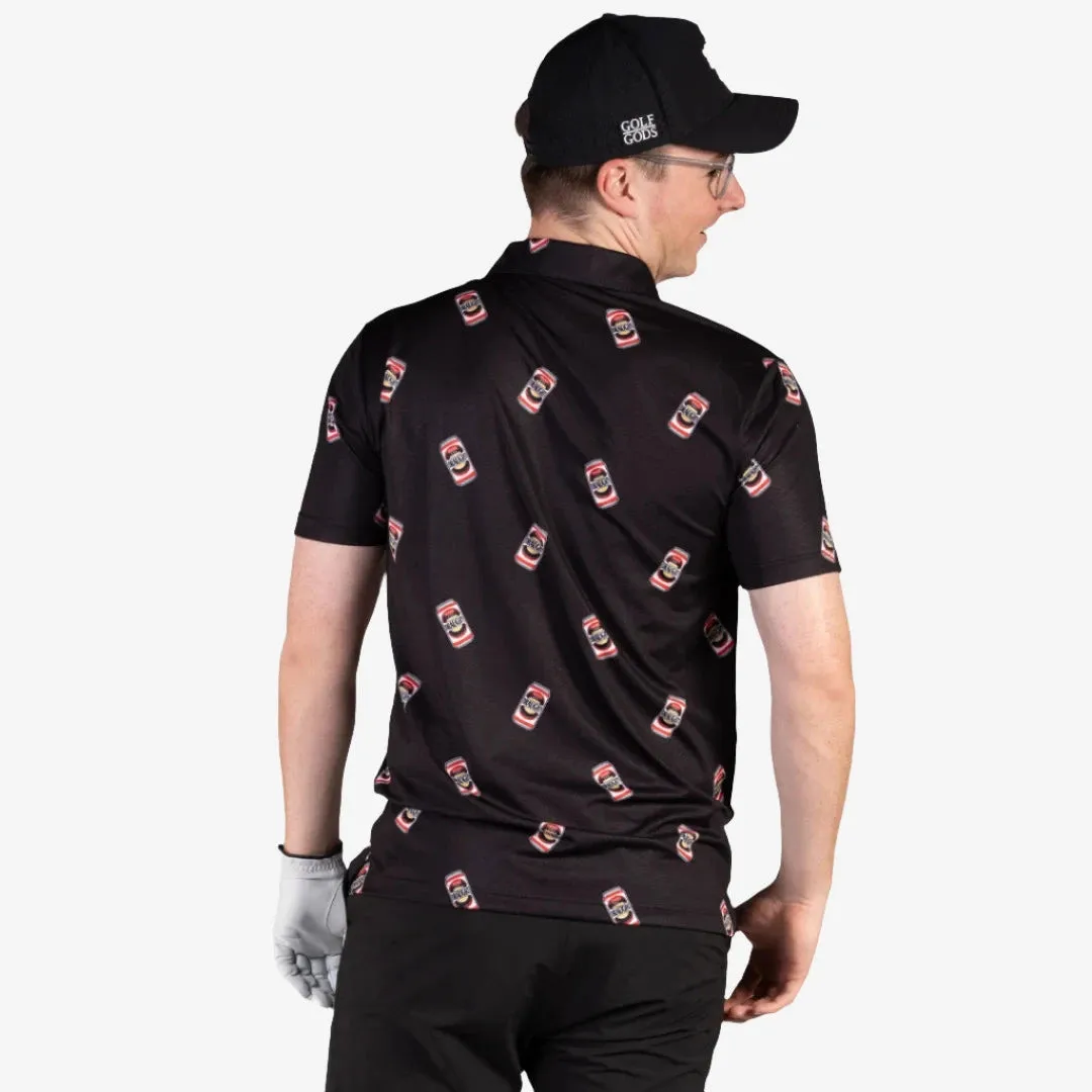 Black Performance Golf Polo by Red Tins - Cool Tech