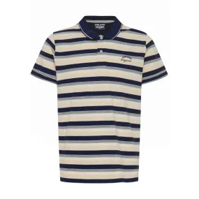 Blend Crockery Polo - Navy/Beige Stripe