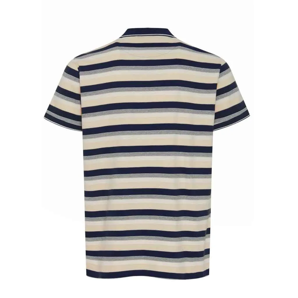 Blend Crockery Polo - Navy/Beige Stripe