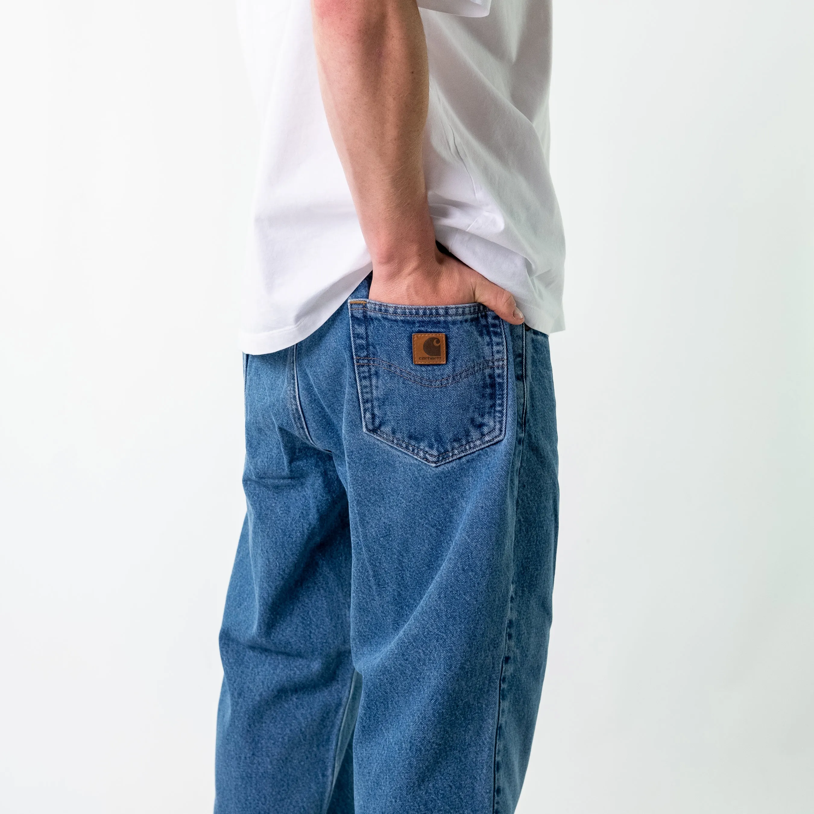 Blue 90s Carhartt Denim Jeans Baggy Pants (38x30)