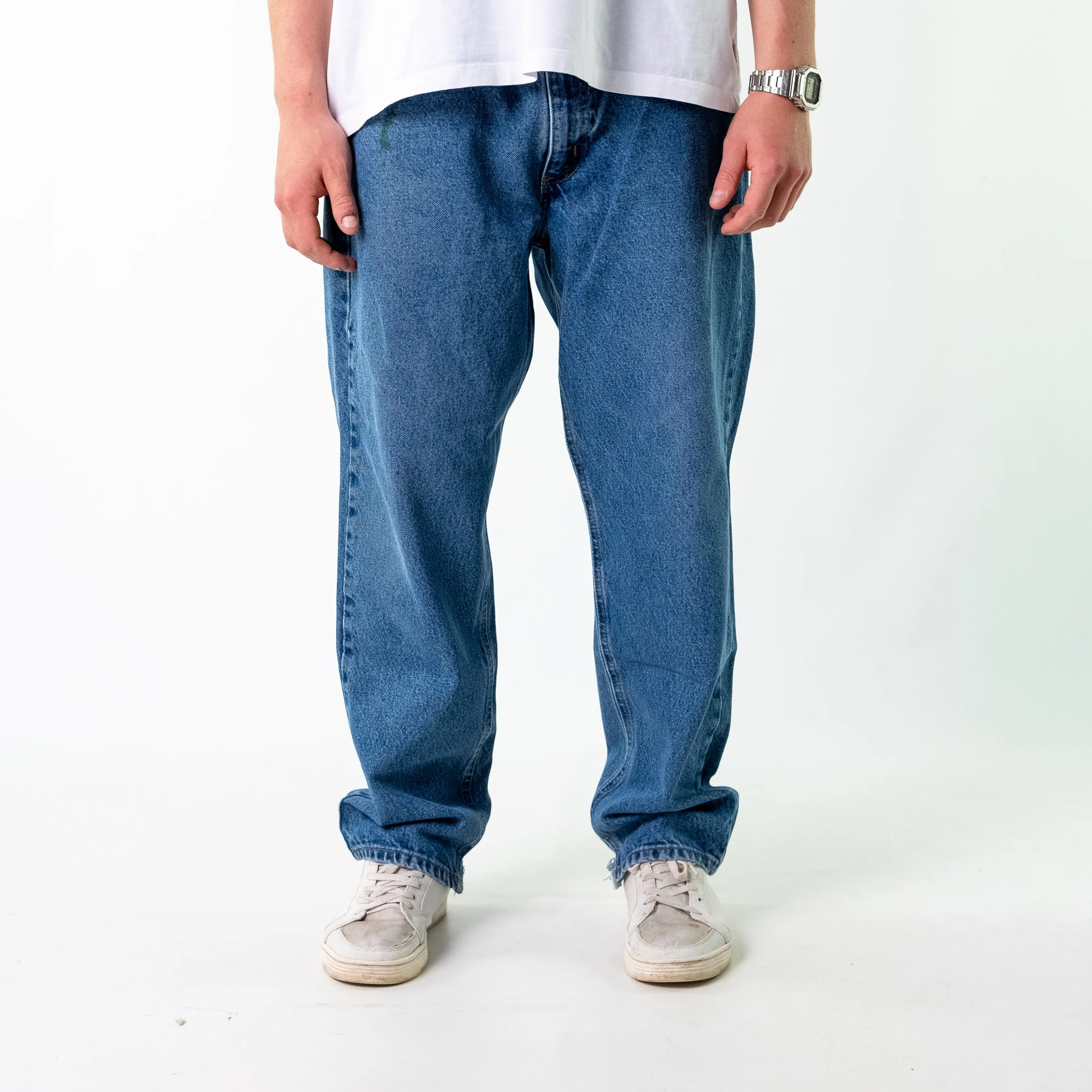 Blue 90s Carhartt Denim Jeans Baggy Pants (38x30)