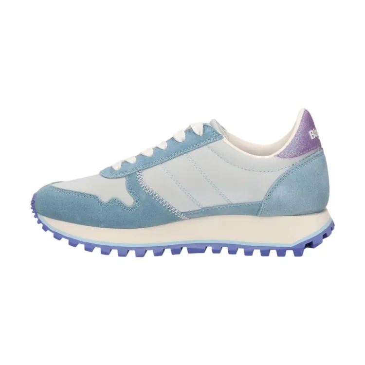 Blue S4MILLEN01/LEM Women's Lace-Up Sneakers in Azure color.