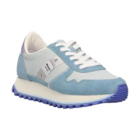 Blue S4MILLEN01/LEM Women's Lace-Up Sneakers in Azure color.