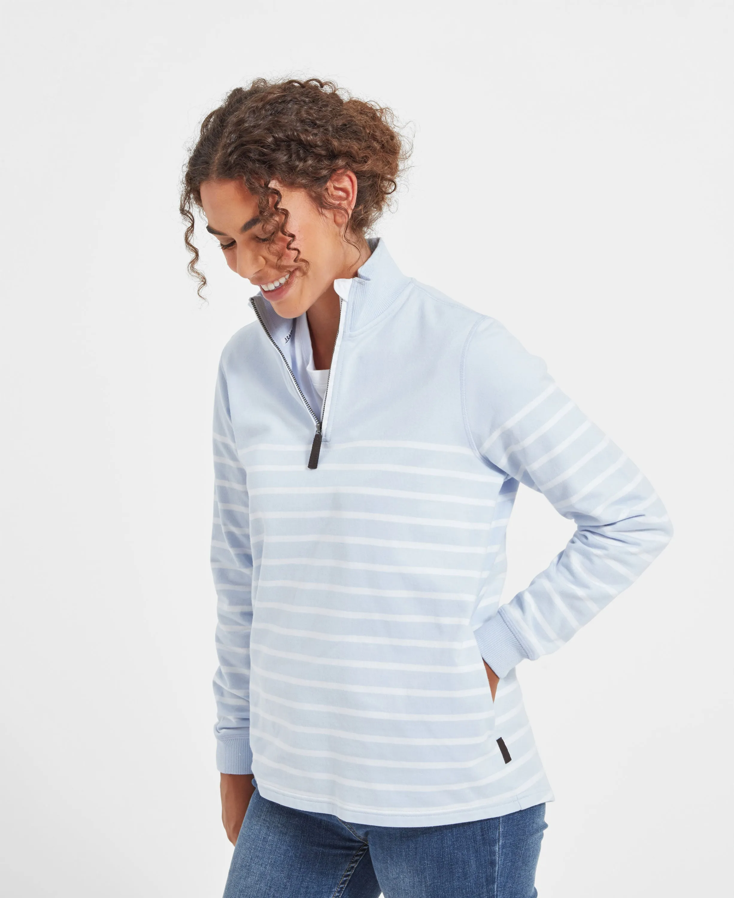 Blue Stripe Pale Blue Sweatshirt from Hope Cove