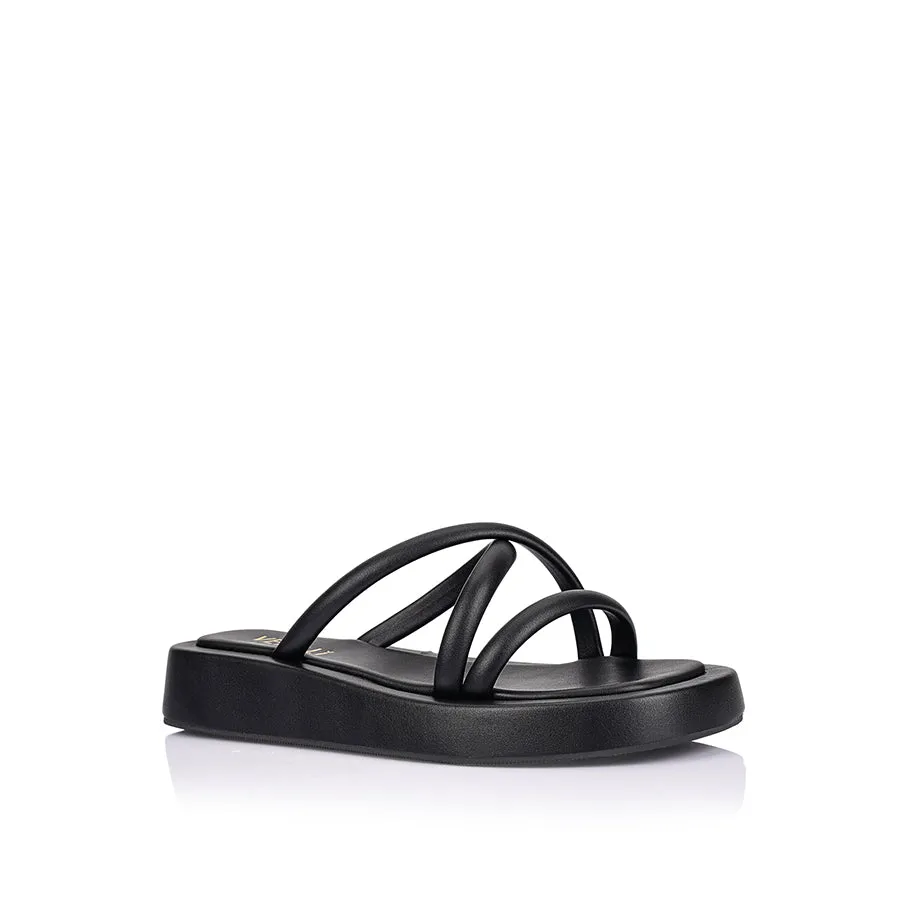 Boaz Flatform Slides - Black