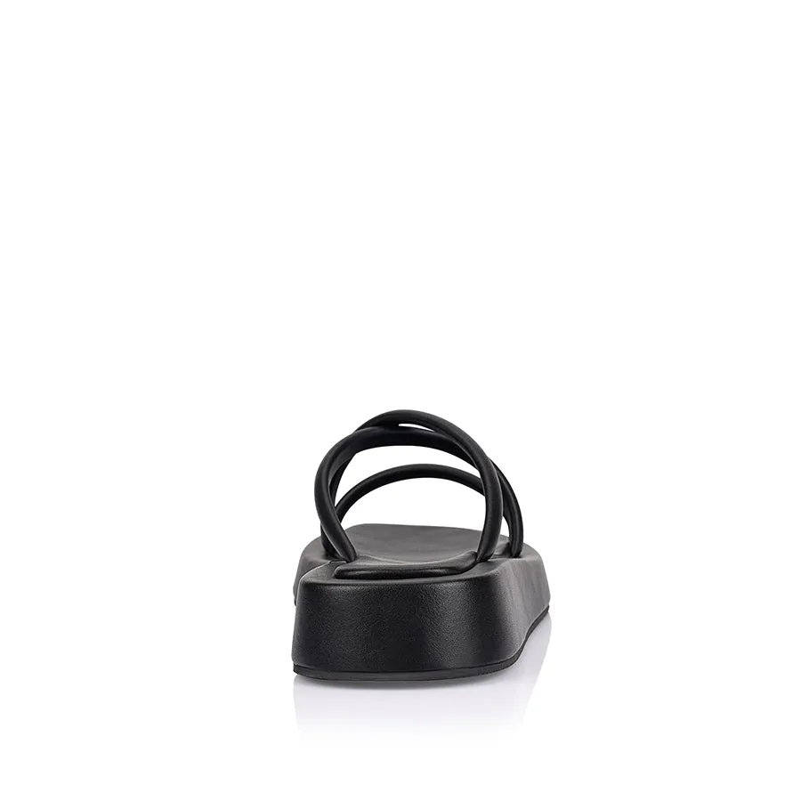 Boaz Flatform Slides - Black