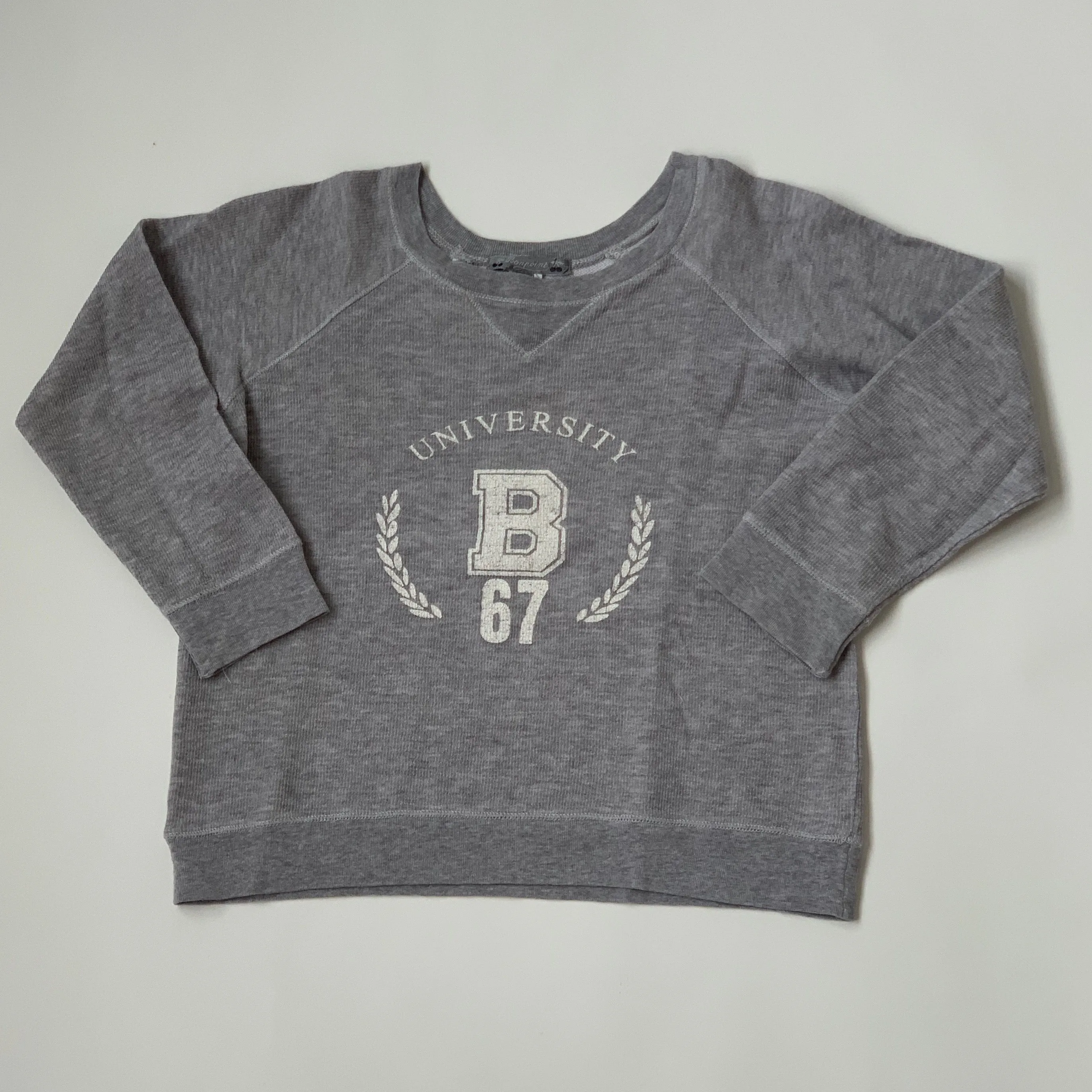 Ribbed Grey Bonpoint Sweatshirt: 6 Years