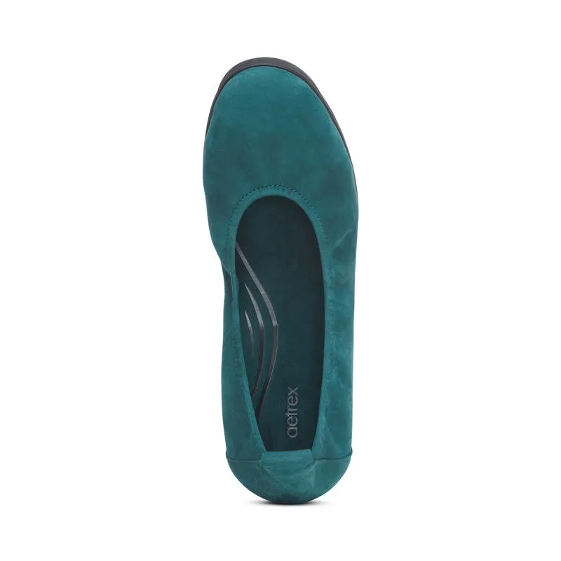  Brianna Slip-on Ballet Flat in Dark Teal CLOSEOUTS  