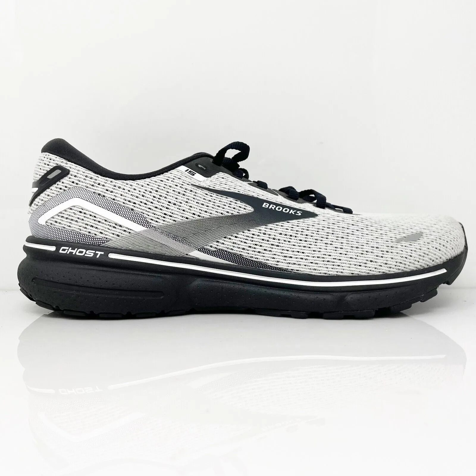 Brooks Mens Ghost 15 1103931D121 Gray Running Shoes Sneakers Size 11.5 D