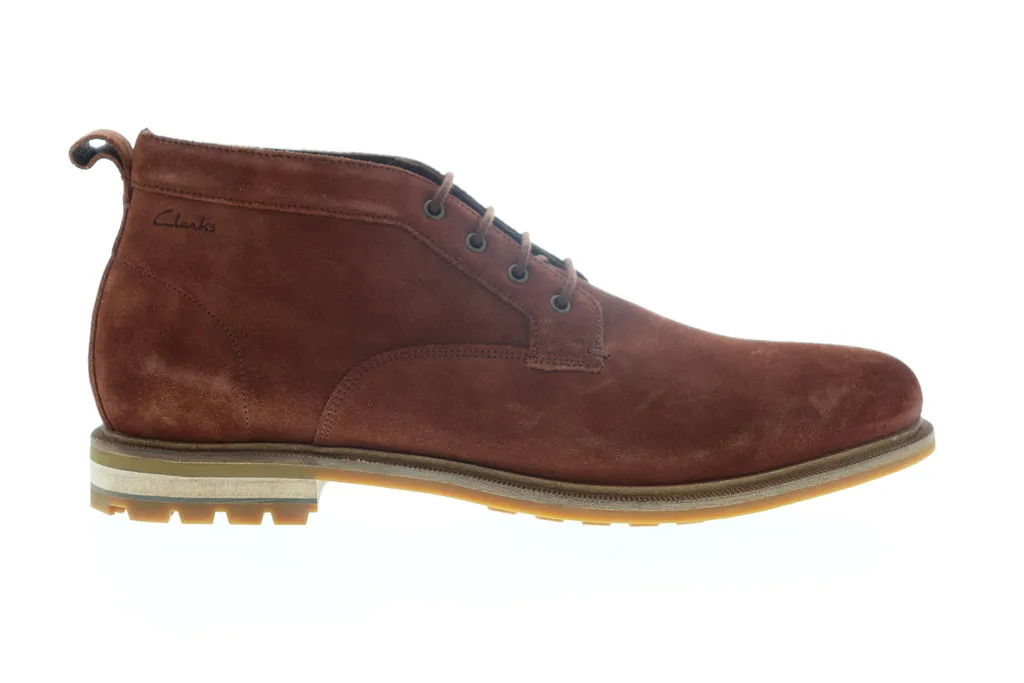 Brown Suede Chukka Boots for Men - Clarks Foxwell Mid