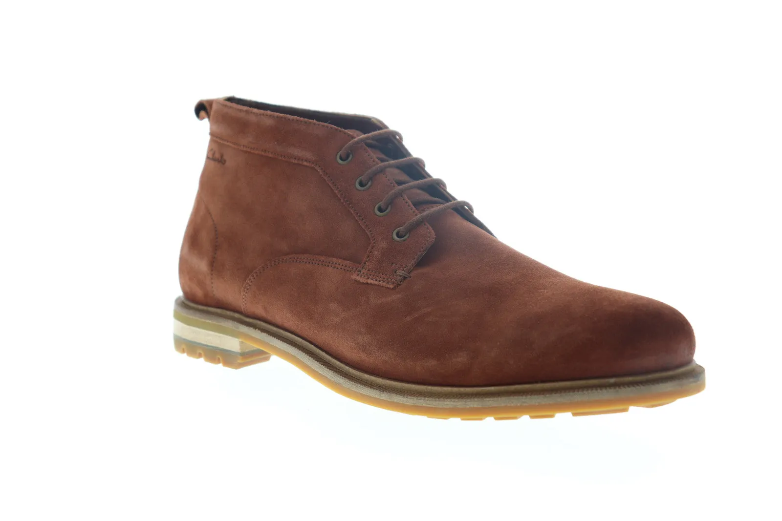 Brown Suede Chukka Boots for Men - Clarks Foxwell Mid