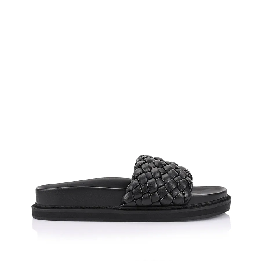 Bruce Footbed Slides - Black