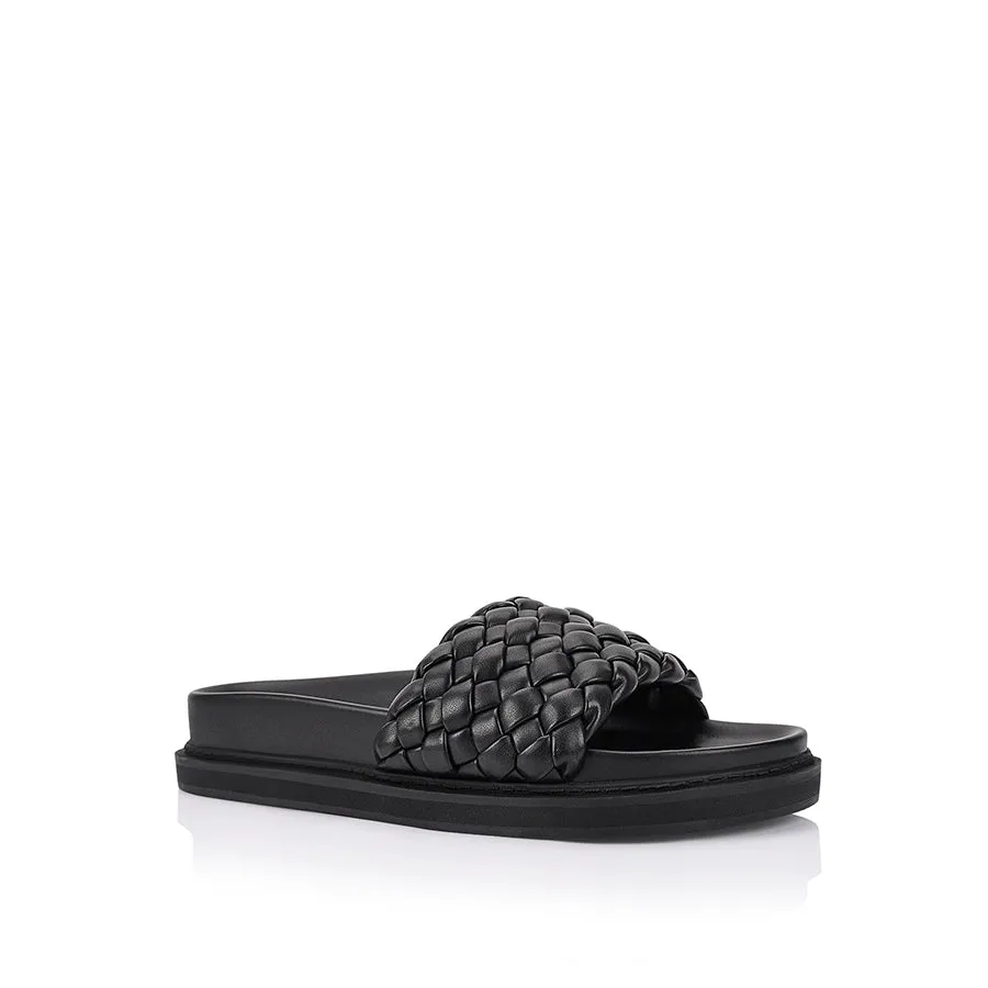 Bruce Footbed Slides - Black