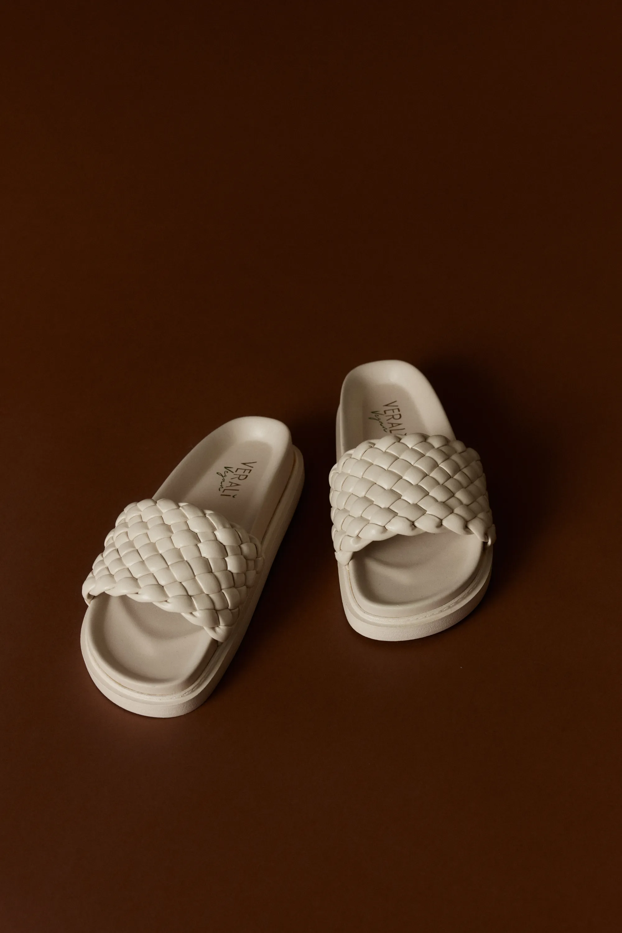 Bruce Footbed Slides - Bone White