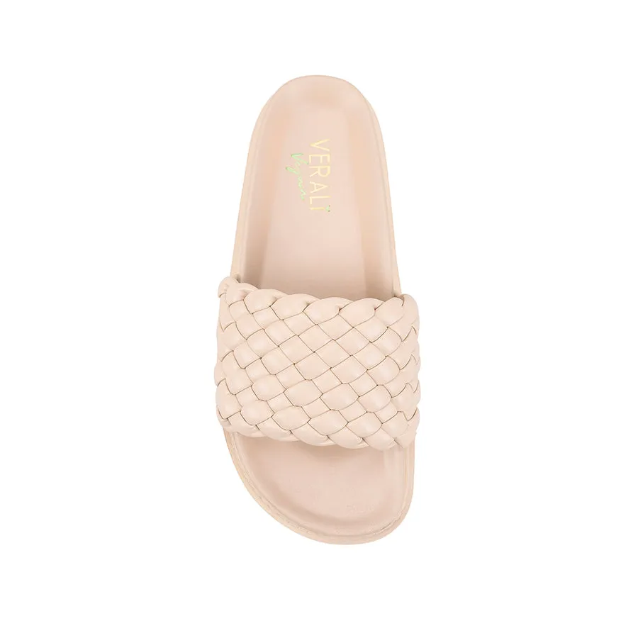 Bruce Footbed Slides - Bone White