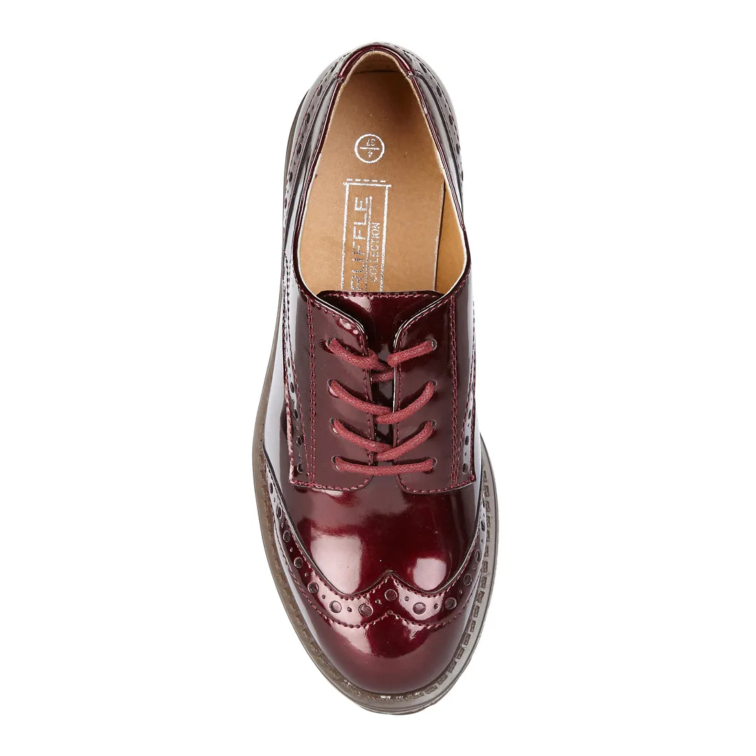 Burgandy Flat Shoes