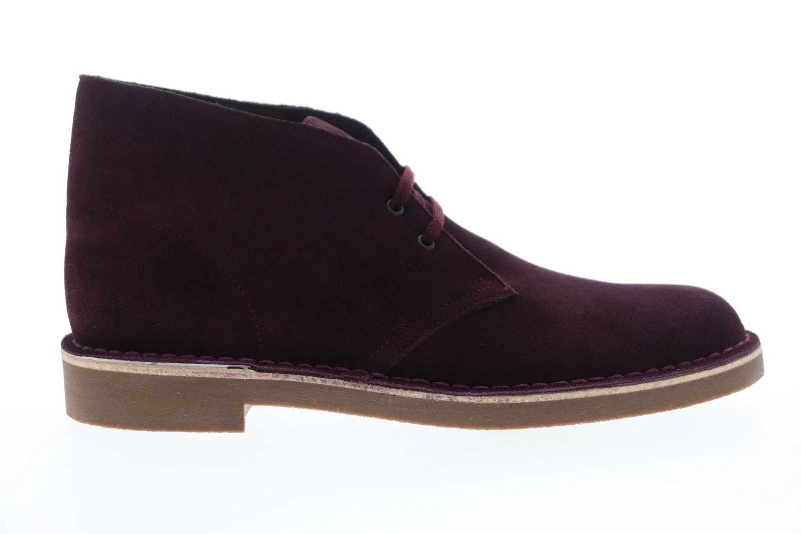 Burgundy Suede Chukka Boots for Men by Clarks - Bushacre 2 (Style 26144487)