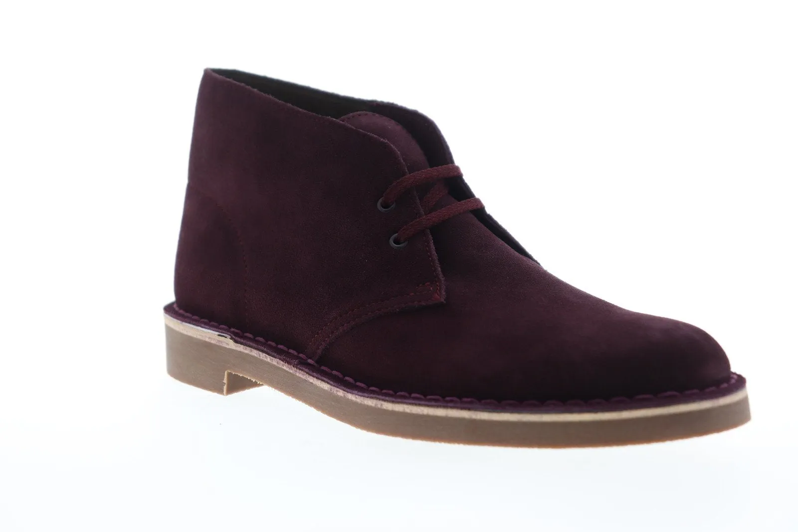 Burgundy Suede Chukka Boots for Men by Clarks - Bushacre 2 (Style 26144487)