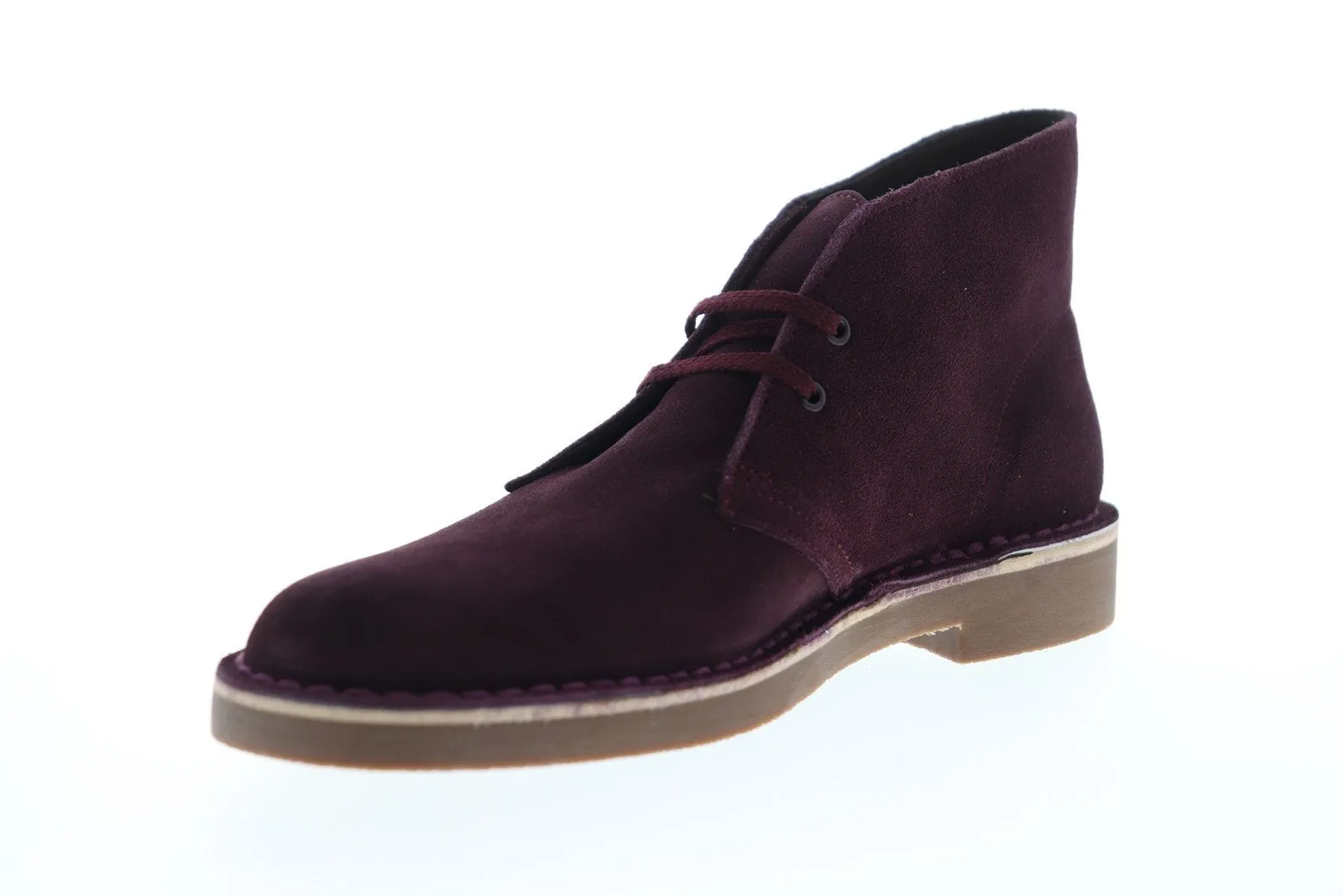 Burgundy Suede Chukka Boots for Men by Clarks - Bushacre 2 (Style 26144487)