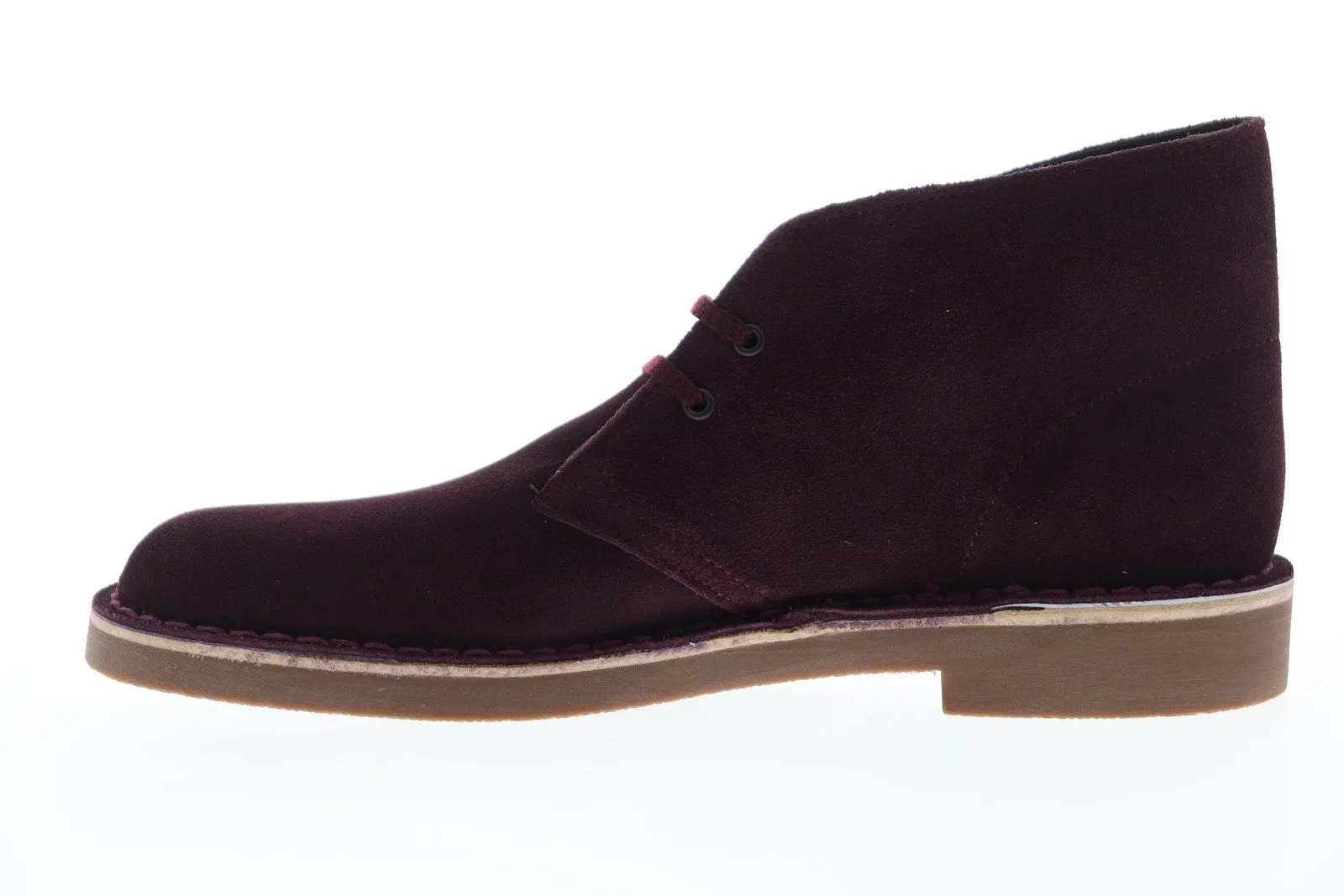 Burgundy Suede Chukka Boots for Men by Clarks - Bushacre 2 (Style 26144487)