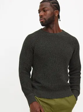 XL Charcoal Twist Knit Crew Neck Jumper