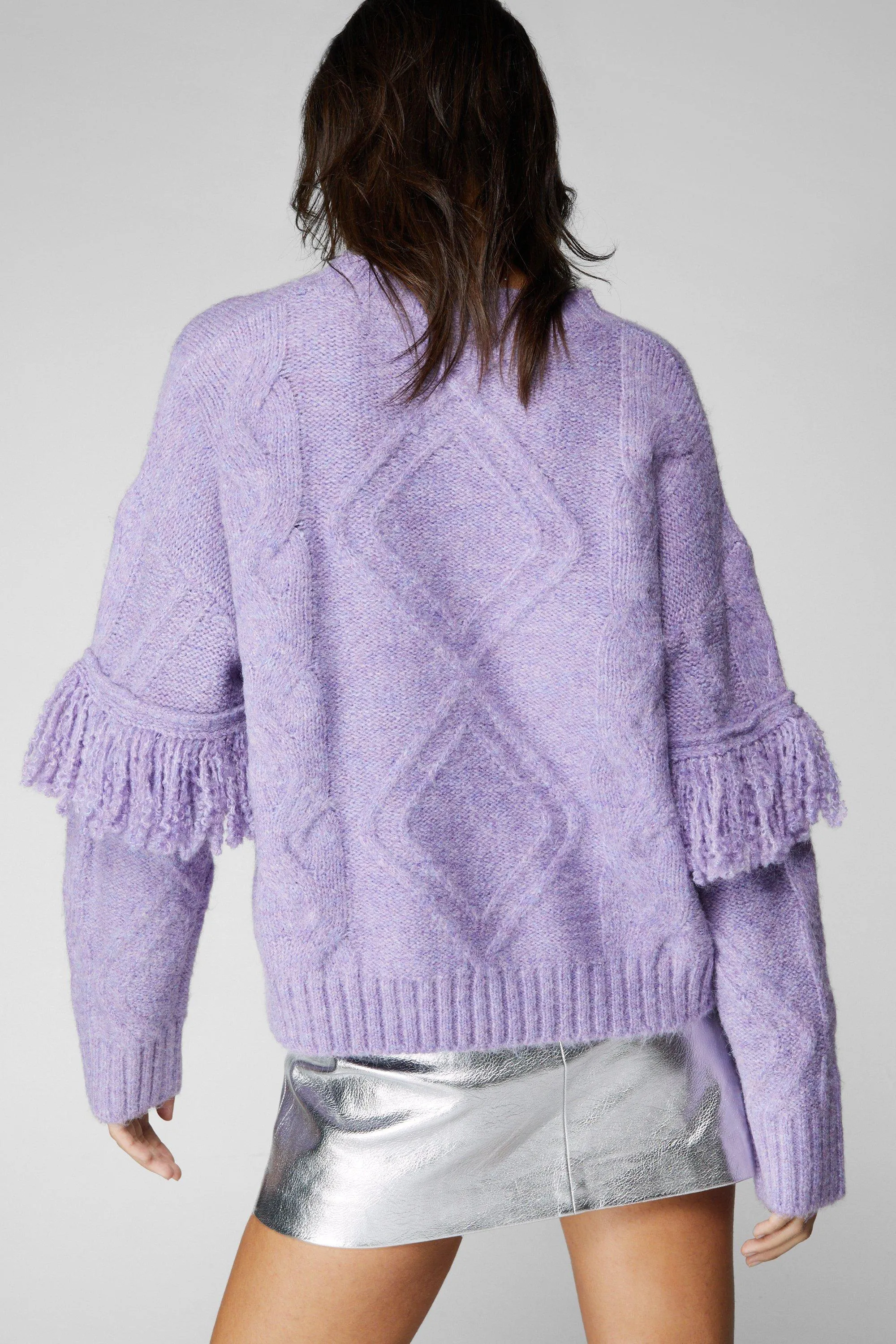 Cable Knit Fringe Jumper - Shop Jumpers & Cardigans at NastyGal