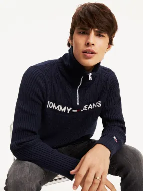 Tommy Hilfiger Cable Knit Half-zip Jumper - Shop Jumpers