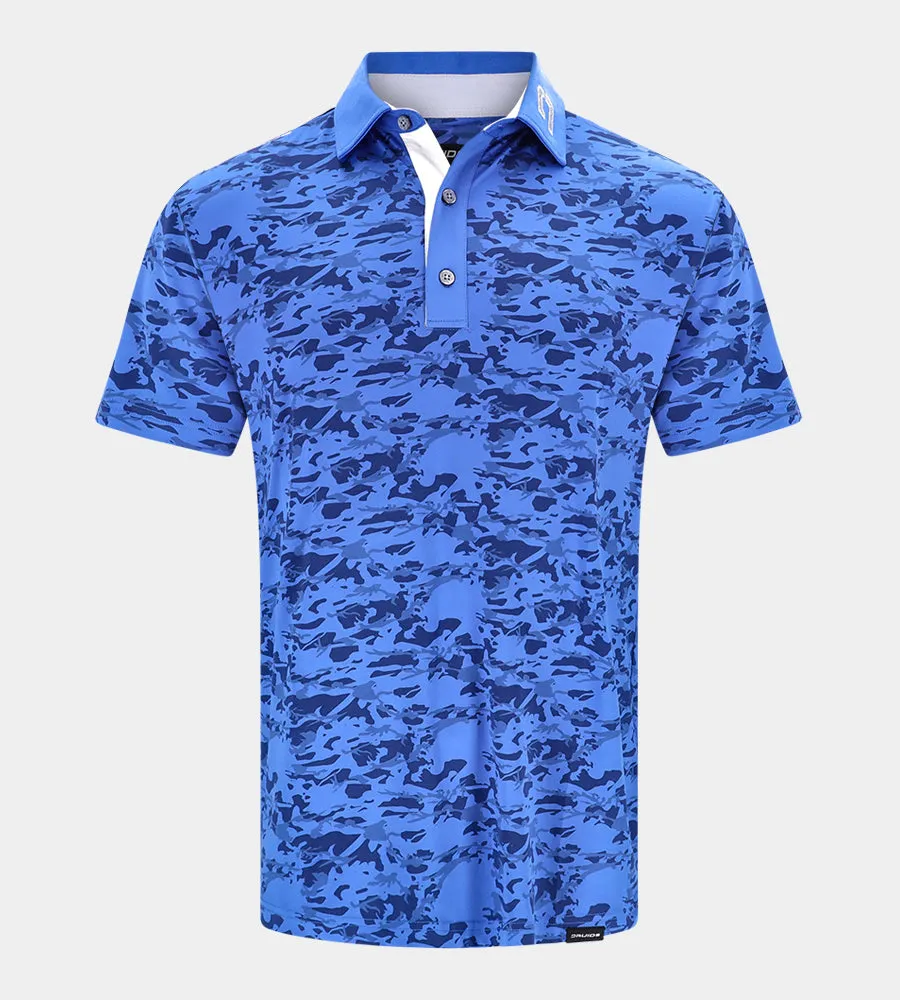 Blue Camouflage Polo Shirt